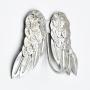 abodent.com Silver Pretty Angel Wings Cherubs Wing Coat Hook Hooks Wall Mounted Door Hook Hanger for Hat Coat Clothes Kitchen Bathroom Bedroom Office (Screws Included)