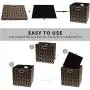 Posprica Foldable Storage Bins - 13x13 Fabric Storage Cube Basket Boxes Containers Drawers (4pcs, Black) Posprica Foldable Storage Bins - 13x13 Fabric Storage Cube Basket Boxes Containers Drawers (4pcs, Black)