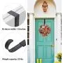 HEYHOUSE Pack of 2 Wreath Hanger,Adjustable Wreath Hanger for Front Door from 14.9-25 Inch,20 lbs Larger Door Wreath Hanger Christmas Wreaths,Black HEYHOUSE Pack of 2 Wreath Hanger,Adjustable Wreath Hanger for Front Door from 14.9-25 Inch,20 lbs Larger Door Wreath Hanger Christmas Wreaths,Black