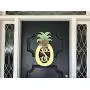 Yellow Pineapple Monogram Door Hanger Summer Pineapple Decor Monogram Pineapple Welcome Decor Pineapple Door Hanger Monogram Wedding Gift Double Door Hangers Mothers Day Gift Birthday Welcome Wreath