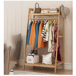 WYQSZ Hanger Floor Bedroom Storage Storage Bamboo Space Hanging Clothes Rack Coat Rack Rack Hanger - Coat Rack 8563 (Size : 70140cm)