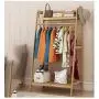 WYQSZ Hanger Floor Bedroom Storage Storage Bamboo Space Hanging Clothes Rack Coat Rack Rack Hanger - Coat Rack 8563 (Size : 70140cm)