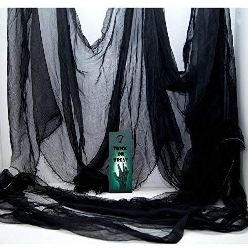 Giant Halloween Creepy Cloth Size 36 Inches x 200 Inches and Decorative Door Hanger