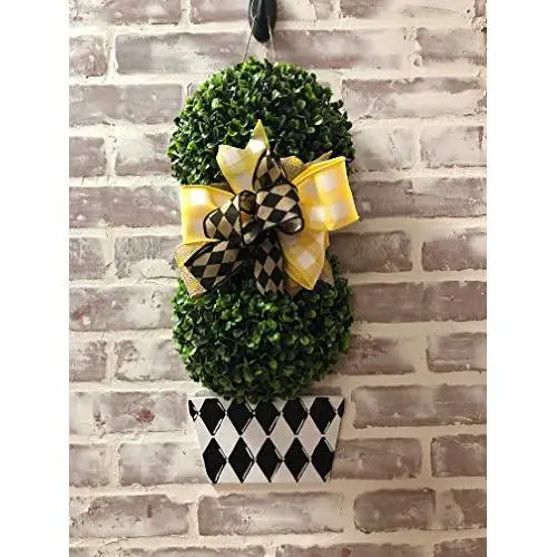 Topiary Door Hanger, Wood Door Hanger, Front Door Hanger Topiary Door Hanger, Wood Door Hanger, Front Door Hanger