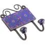 Indianshelf Handmade 1 Artistic Vintage Blue Ceramic Flower Wall Tile Hooks Hangers/Hooks for Hanging Towels Indianshelf Handmade 1 Artistic Vintage Blue Ceramic Flower Wall Tile Hooks Hangers/Hooks for Hanging Towels