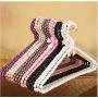 5Pcs Clothes Hanger Plastic Pearl Beaded Bow Clothes Dress Coat Hangers Closet Coat Storage Organizer Dry Rack Random Color