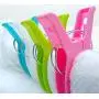 Daycount Pack of 4 Beach Towel Clips, Large Balcony Clips for Beach Chair Curise Heavy Duty Hanger for Towels, Clothes, Quilt, Blanket, Keep Your Towel from Blowing Away (Random Color)
