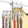 Lynk Hanging Pivoting Belt Rack Tie, Closet Organizer-Platinum