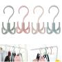 Dabixx 360 Degree Rotating Belt Hanger Scarf Tie Rack Holder Hook Closet Organizer - Blue