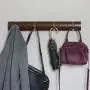 NIKKY HOME Coat Rack Hanger Wall Mounted Floating Hooks 4 Hooks, Dark Brown NIKKY HOME Coat Rack Hanger Wall Mounted Floating Hooks 4 Hooks, Dark Brown