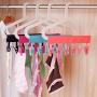 Clothes Pins Rack Travel Clothes Hanger Clothes Clips Clothesline 6 Clips Towels Socks Underwear All in One Pack of 3 by Yandoha
