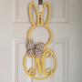 Monogram Bunny Door Hanger - Spring Door Hanger - Bunny Initial Wreath - Monogram Easter Bunny Wreath - Spring Door Decoration - Wood Hanger