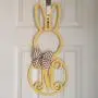 Monogram Bunny Door Hanger - Spring Door Hanger - Bunny Initial Wreath - Monogram Easter Bunny Wreath - Spring Door Decoration - Wood Hanger