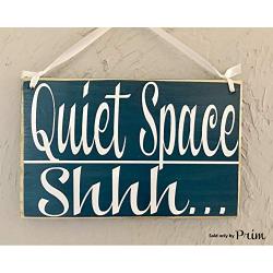 Quiet Space Shhh 10x8 (Choose Color) Rustic Shabby Chic Sign Custom Wall Door Welcome Hanger In Session Do Not Disturb Handmade