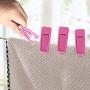 Ira Pollitt 40 Plastic Clothes Hangers Clips,Strong Pinch Grip Clips Multi-Purpose Finger Clips Set Clothes Hanger for Coat Hanger Pants Hangers,Use with Slim-line Clothes Hangers (Pink)