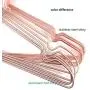 KOOBAY Top 17&quot Rose Copper Gold Shiny Steel Wire Clothes Hanger Non Slip Shoulders for Shirts ,Coat ,Slacks Storage & Display (60)