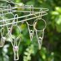 Rose Auroma Stainless Steel Clothes Drying Rack Sock Hanger with 20 Overstriking Wire Clothespins, Drying Hanger for Drying Clothing Towels/Diapers/Underwear/Bars