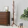 Coat Stand Solid Wood Hanger Floor-standing Bedroom Simple Clothes Shelf Simple Modern Hanger Wooden Coat Rack (Color : Brown, Size : 17640cm)