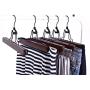 JS HANGER Skirt Hangers Non-Slip Wooden Collection Slack Hangers, Retro Finish, 12-Pack