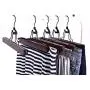 JS HANGER Skirt Hangers Non-Slip Wooden Collection Slack Hangers, Retro Finish, 12-Pack JS HANGER Skirt Hangers Non-Slip Wooden Collection Slack Hangers, Retro Finish, 12-Pack