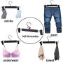 NORTHERN BROTHERS Pants Hangers, 30 Pack Skirt Hangers with Clips Trouser Bulk Plastic Hangers for Pants