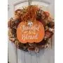Thankful And Blessed Thanksgiving Wreath DecoMesh Brown Orange Gold FREE SHIPPING Free Wreath Hanger Included