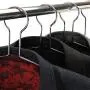 HANGERWORLD 20 Silver 17inch Metal Chrome Security Hookless Heavy Duty Hotel Clothes Garment Coat Hanger HANGERWORLD 20 Silver 17inch Metal Chrome Security Hookless Heavy Duty Hotel Clothes Garment Coat Hanger