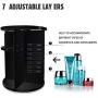 KABB Makeup Organizer, 360-Degree Rotating Adjustable 7 Layers Multi-Function Cosmetic Storage Boxes with Top Tray, Compact Size with Large Capacity (Black 2019)