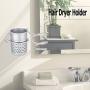 Anself Hair Dryer Holder Wall Mounted Comb Holder Rack Stand Bathroom Storage Organizer Hanger