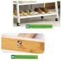 NYDZDM Clothes/Hat Rack Hangers Multifunctional Coat Rack Standing Bamboo Wood Hanger Hooks 2-Tier Hat Handbag Shoes Storage Rack Hall (160cm) White Hallway Furniture (Size : 60CM)