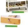 NYDZDM Clothes/Hat Rack Hangers Multifunctional Coat Rack Standing Bamboo Wood Hanger Hooks 2-Tier Hat Handbag Shoes Storage Rack Hall (160cm) White Hallway Furniture (Size : 60CM)