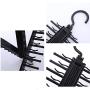HJYPYJ Magic Hanger,Deformable Magical Hangers,Free Rotation ABS Hanger,Space-Saving Organizer Hangers,Load 1Kg Long Hanging No Trace/Black / 3 pcs