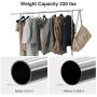 Sable Garment Rack, Multi-Function Commercial Grade Clothes Rolling Rack 330 lbs Load on 4 Wheels, Easy to Assemble, Comes with Free Foldable Storage Box, Heavy Duty Steel - Chrome