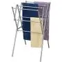 Household Essentials 5127 Collapsible Expandable Metal Clothes Drying Rack - Dry Wet Laundry Indoors - Satin Silver