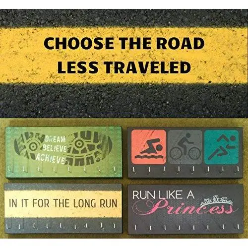 Race Medal Holder/Athletic Medal Hanger - CHOOSE THE ROAD LESS TRAVELED. Wood Wall Mounted Medal Organizer. CUSTOMIZATION Available Race Medal Holder/Athletic Medal Hanger - CHOOSE THE ROAD LESS TRAVELED. Wood Wall Mounted Medal Organizer. CUSTOMIZATION Available