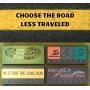 Race Medal Holder/Athletic Medal Hanger - CHOOSE THE ROAD LESS TRAVELED. Wood Wall Mounted Medal Organizer. CUSTOMIZATION Available