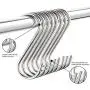 S Hooks Small, 24 Packs, Stainless Steel S Shaped Hooks for Hanging Pan/Pots/Clothes/Towels, S Shower Curtain Hooks for Hanging Plants Outdoors(Silver, 3.5''/9CM, Weight: 17g Each, Diameter: 4.2MM) S Hooks Small, 24 Packs, Stainless Steel S Shaped Hooks for Hanging Pan/Pots/Clothes/Towels, S Shower Curtain Hooks for Hanging Plants Outdoors(Silver, 3.5''/9CM, Weight: 17g Each, Diameter: 4.2MM)