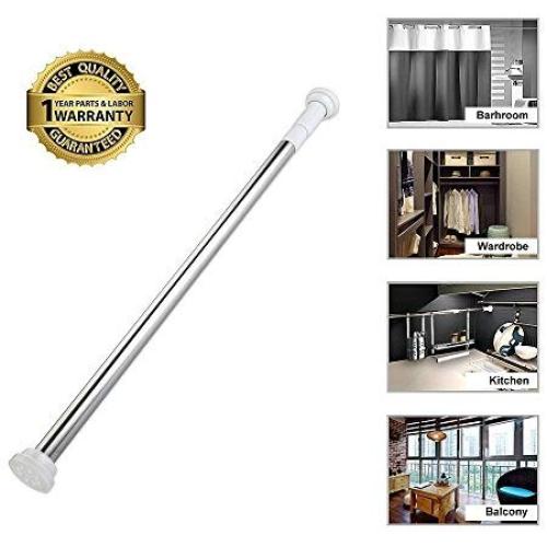 BEOKREU Tension Curtain Rod Tension Curtain Rod (27in-47in)