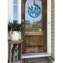 Circle Hello Door Hanger - Neutral Door Hanger - Everyday Modern Wreath - Modern Welcome Sign - Year-round - Summer Winter Fall Spring
