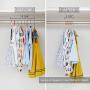 MIZGI Kids Velvet Hangers 50pcs14" Wide with Copper/Rose Gold Hooks,Space Saving Ultrathin,Nonslip Hangers,Petite Hangers,Junior Hangers,Childrens Hangers,Clothes Hangers,Rose Gold Hangers (Ivory)