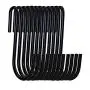 12 Pack 3.5 Inch Black S Shaped Hooks Hanging Hangers for Bathroom Bedroom Office Kitchen Garden