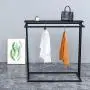 WZP Clothing Display Rack Nordic Clothing Store Display Stand,Creative Wrought Iron Double Row Coat Rack,Simple Fashion Floor Hanger Floor-Standing/Black / 120cm