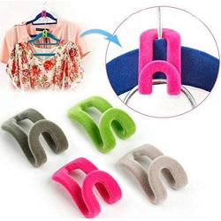 20PC Random Color Creative Mini Flocking Clothes Hanger Easy Hook Closet Organizer Home