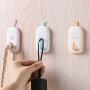 LIEJIE Rabbit Paste Strip Clothes Hangers Door Key Wall Hooks Decoration 6Pcs Cute Staple-Free Paste Hook (White)