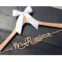 Rustic wood name wedding dress hanger, bridemaid dress hanger, bridal shower gift CML004