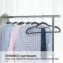 SONGMICS Pack of 50 Coat Hangers, Heavy Duty Plastic Hangers with Non-Slip Design, Space-Saving Clothes Hangers, 0.2-Inch Thickness, 360° Swivel Hook, 16.5 Inches Wide, Black UCRP20BK50 SONGMICS Pack of 50 Coat Hangers, Heavy Duty Plastic Hangers with Non-Slip Design, Space-Saving Clothes Hangers, 0.2-Inch Thickness, 360° Swivel Hook, 16.5 Inches Wide, Black UCRP20BK50