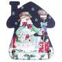 newshijieCOb Cute Wooden Cartoon Snowman Pattern Hooks, Christmas Wall Decor Bathroom Clothes Scarf Towel Hanger Black