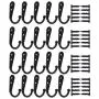 22pcs Vintage Retro Black Robe Hooks Wall Mounted Single Key Hook Hangers with 48pcs Screws 22pcs Vintage Retro Black Robe Hooks Wall Mounted Single Key Hook Hangers with 48pcs Screws