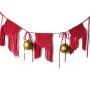 Macrame wall hanger. Red Christmas banner. Macrame wall hanger. Red Christmas banner.