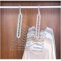 10pcs Random Color Non-Slip Plastic Clothes Hanger Storage Rack Holder Wardrobe Closet Organizer Clothing Space Saving Hanging Hooks